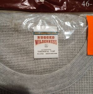 Gray Rugged Wilderness Thermal Top for Men